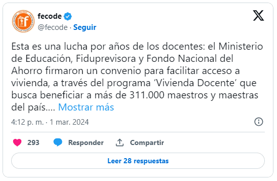 fecode-Credito de vivienda para profesores