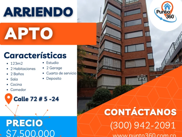 APTO EN ARRIENDO BARRIO LOS ROSALES BOGOTÁ