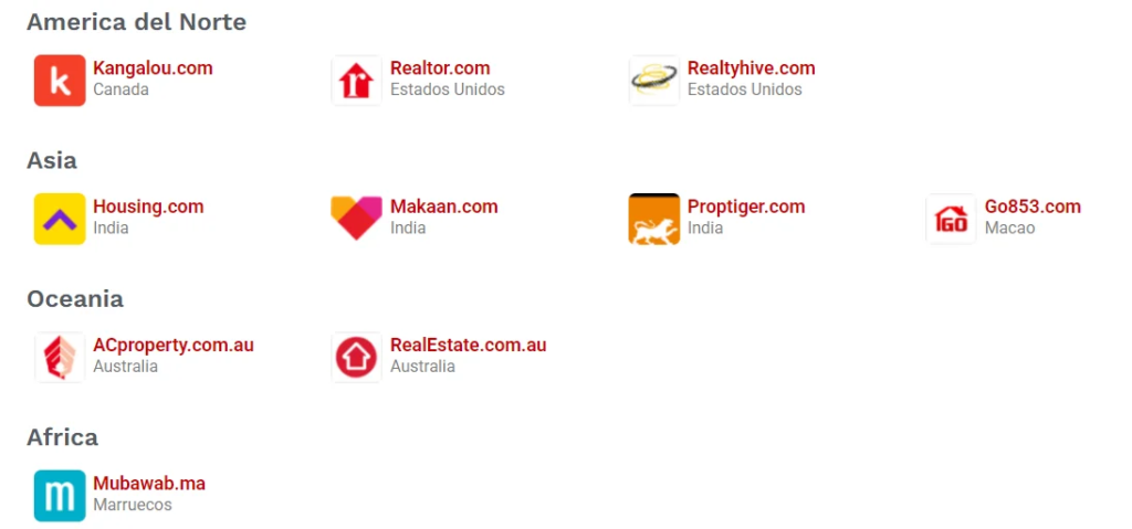 América y Otros Portales inmobiliarios