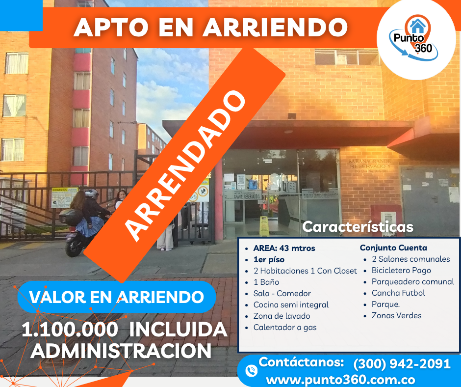 Apartamento en arriendo en Bogotá – Sabana Grande Reservado 1 Fontibon Apartamento en arriendo en Bogotá – Sabana Grande Reservado 1 Fontibon