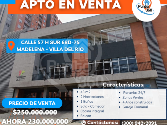 Apartamento en Venta – Madalena 2, Ciudad Bolívar Bogotá