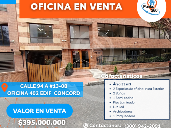 OFICINA EN VENTA | CHICÓ NORTE – PARQUE DE LA 93
